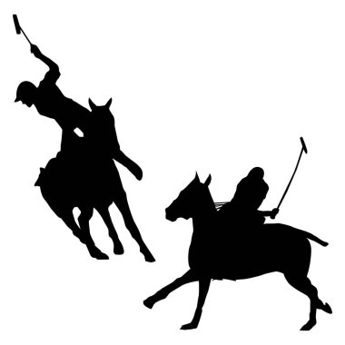 Polo oyuncusu A 'nın silueti