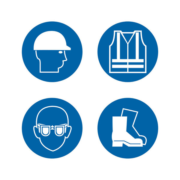 mandatory safety signs Icon illustration Vol 02