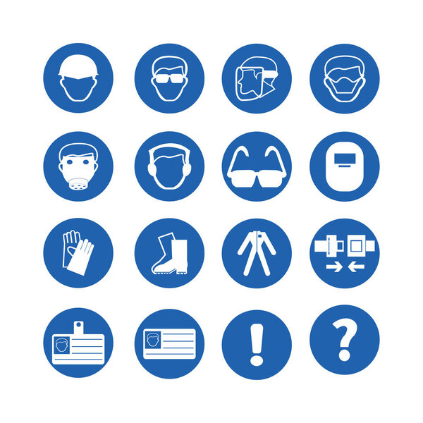 Mandatory signs illustration vector based drawing