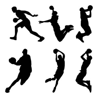 Basketbolcu vol 1 Siluet Şekilleri Çizim