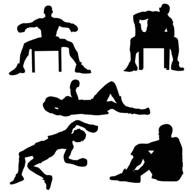 Boks oyuncusu silueti Siyah Şekiller Vol 5