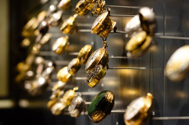 London, United Kingdom. 10-10-2018. Exhibition of antique pocket watches.