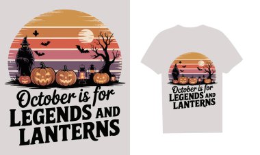 Ürkütücü sezonu bu Ekim ayında Efsaneler ve Fenerler tişörtü ile kutlayacağız. İçinde perili ağaçlar, balkabağı fenerleri ve dolunay altındaki tüyler ürpertici fenerler var. Cadılar Bayramı aşıkları için mükemmel..
