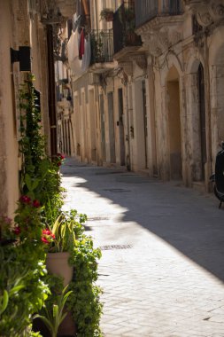 at Syracuse, Italy / On 08/01/22/ street in the old center of Ortigia island,  in Sicily, Italy