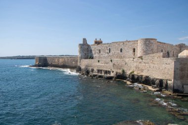 The Castello Maniace is a citadel and castle in Syracuse, Sicily,  situated at the far point of the Ortygia island promontory, where it was constructed between 1232 and 1240