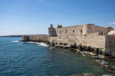 The Castello Maniace is a citadel and castle in Syracuse, Sicily,  situated at the far point of the Ortygia island promontory, where it was constructed between 1232 and 1240