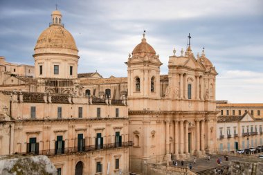 At Noto, Italy, On 08- 01-22, The Cathedral of Saint Nicholas viewed from thetower bell of San Carlo Borromeo