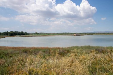 The Vendicari Nature Reserve wildlife oasis, located between Noto and Marzamemi, Sicily, Italy