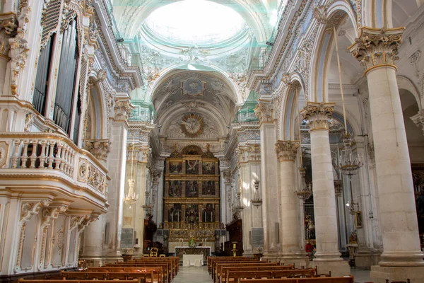 Innenraum Des Doms Von San Giorgio Kathedrale Des Georg Modica — Stockfoto