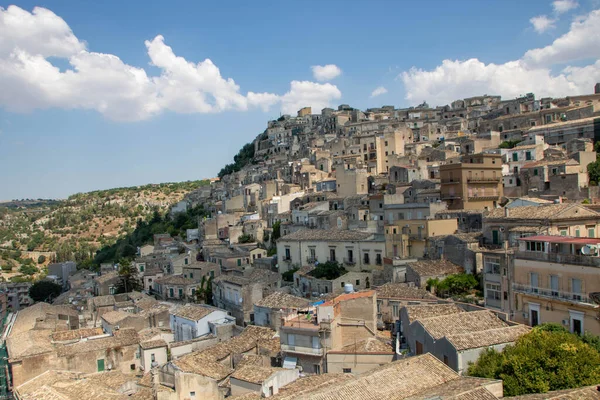 Vista Ciudad Modica Provincia Ragusa Sicilia Italia — Foto de Stock