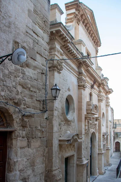 Улица Историческом Центре Барокко Рагуза Ибла Сицилия Италия — стоковое фото