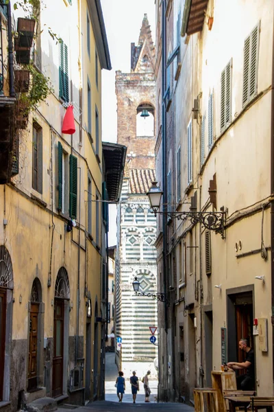 Pistoia Itália Rua Estreita Centro Histórico Toscana Itália — Fotografia de Stock