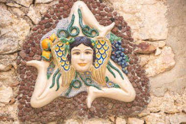 Sicilian triskelion, symbol of Trinacria, Sicily clipart
