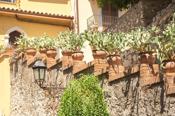 Malerische Treppe Zentrum Von Taormina Sizilien Italien — Stockfoto