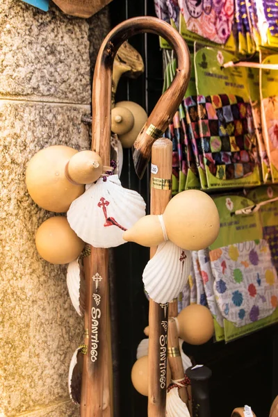 Gusci Bastoni Zucche Simboli Della San Giacomo Galizia Spagna — Foto Stock