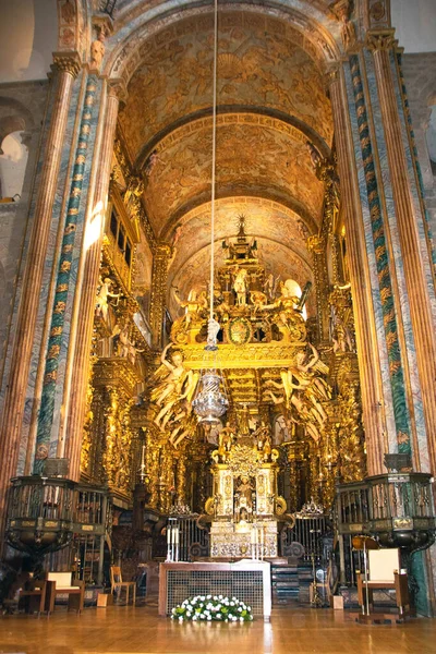 Innenraum Der Kathedrale Von Santiago Compostela Galicien Spanien — Stockfoto