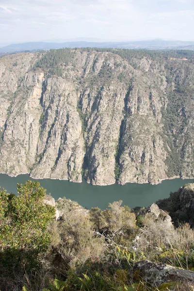 Krajina Ribeira Sacra Řeka Sil Kaňon Galicii Španělsko — Stock fotografie