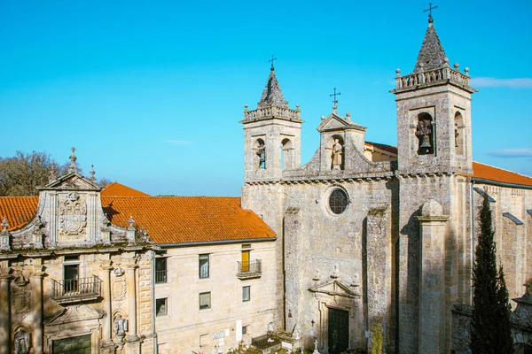 Igreja Convento Santo Estevo Ribas Sil Região Ribeira Sacra Galiza — Fotografia de Stock
