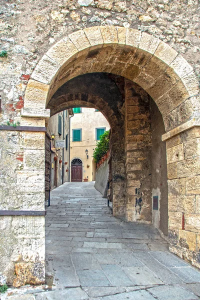 Strada Nella Città Medievale Capalbio Toscana Italia — Foto Stock