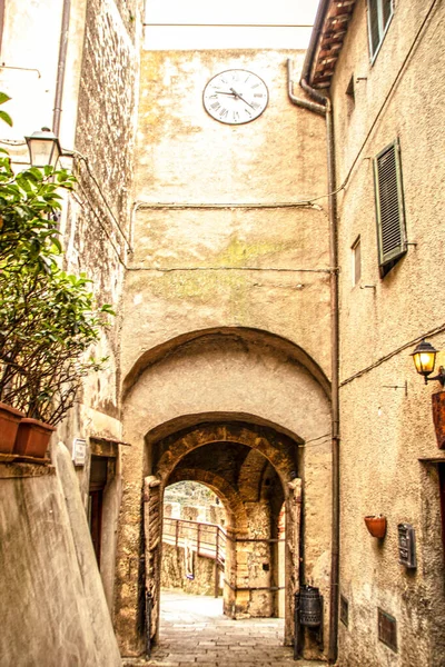 Straat Middeleeuwse Stad Capalbio Toscane Italië — Stockfoto