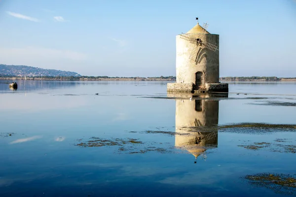 Španělský Mlýn Laguně Orbetello Toskánsko Maremma Itálie — Stock fotografie
