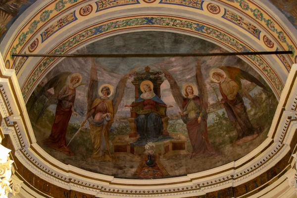 聖マリア アスンタ教会のフレスコ画 オルベテッロ大聖堂 トスカーナ州 イタリア — ストック写真