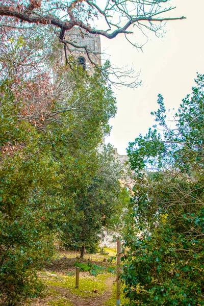 Συγκρότημα Του San Rabano Abbey Που Βρίσκεται Στο Δάσος Της — Φωτογραφία Αρχείου