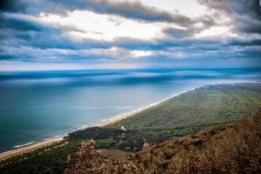 Maremma sahilinin manzarası, Uccellina Milli Parkı, Grosseto Bölgesi, Toskana. İtalya