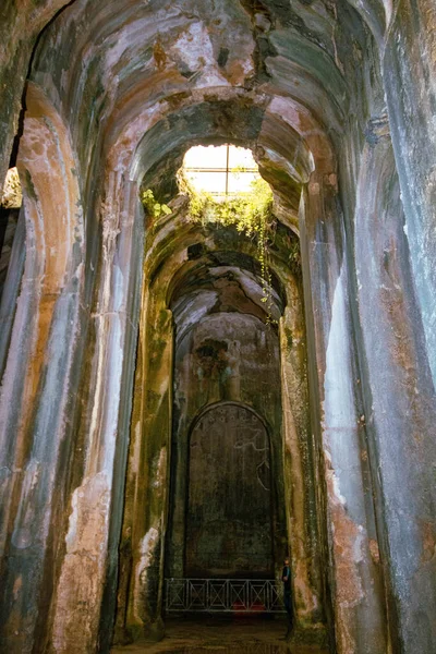 Interiér Piscina Mirabilis Nebo Vodní Katedrála Nejmonumentálnější Nádrž Pitné Vody — Stock fotografie
