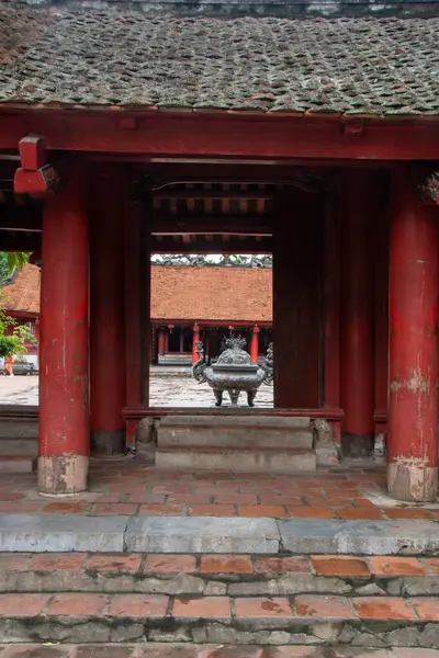 Hanoi Vietnam 2019 Templo Literatura Dedicado Confucio Sede Primera Universidad — Foto de Stock