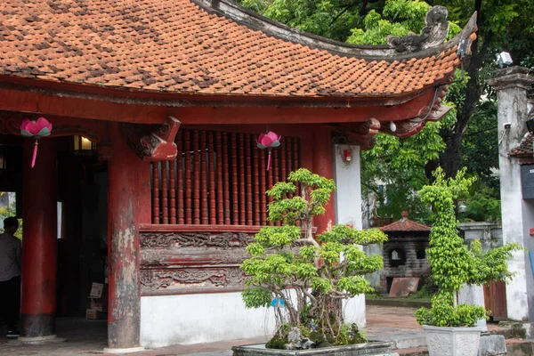 Hanoi Vietnam 2019 Templo Literatura Dedicado Confucio Sede Primera Universidad — Foto de Stock