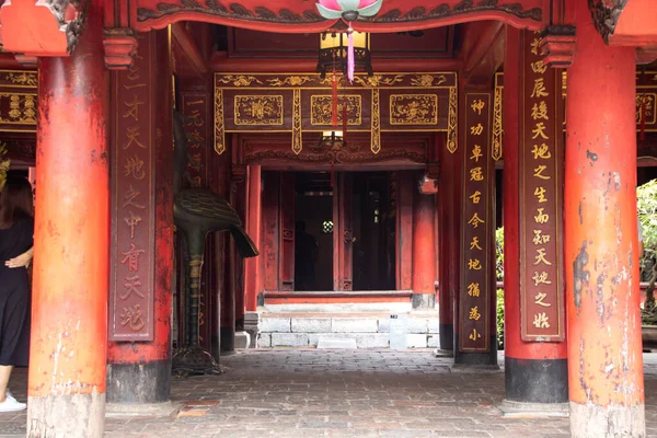 Hanói Vietnã 2019 Templo Literatura Dedicada Confúcio Hospedagem Primeira Universidade — Fotografia de Stock