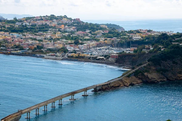 Chiaiolella Vista Desde Isla Vivara Procida Provincia Nápoles Italia — Foto de Stock