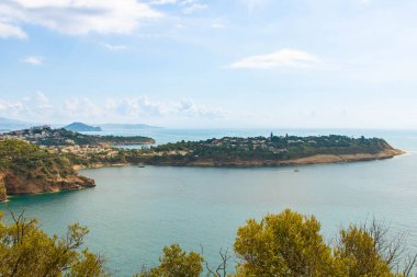 Vivara doğal rezervi Napoli, İtalya 'nın sözde kral masasından Procida adasının manzarası