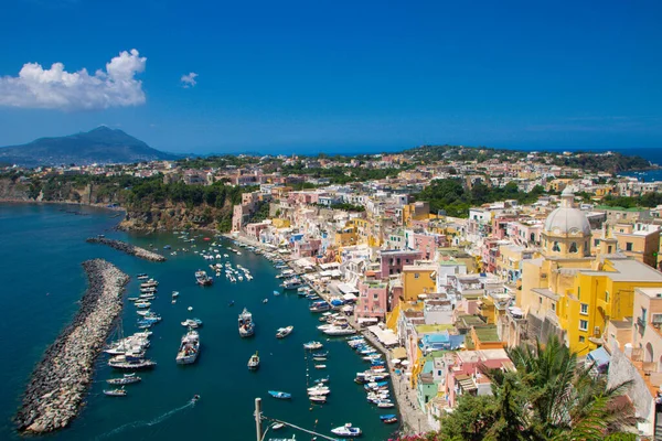 Krajina Marina Corricella Procida Naples Itálie — Stock fotografie