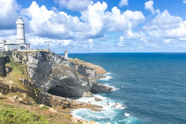 stock image Landscape of Cabo Mayor and its lighthouse in  Santander , Spain