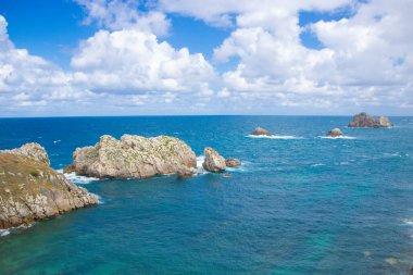 İspanya, Cantabria 'da Costa Quebrada manzarası