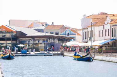 Aveiro, Portekiz 'de, 30-08-2023' te, Ria lagününün merkez kanalı.