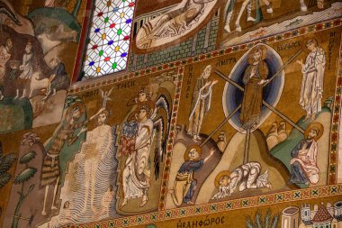 Palermo, Sicilya, İtalya 'daki damak şapelinin içi.