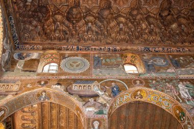 Palermo, Sicilya, İtalya 'daki damak şapelinin içi.