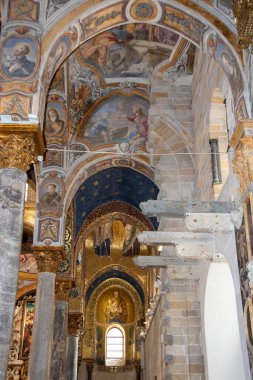 Church of St. Mary of the Admiral (Italian: Santa Maria dell'Ammiraglio), also called Martorana, Palermo, Sicily, Italy clipart