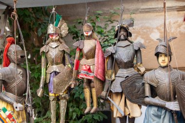 At Palermo, Italy, On october 2023, handcrafted sicilian puppets clipart