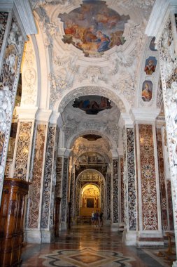interior of the baroque Jesus church, also known as Casa Professa,  at Palermo clipart
