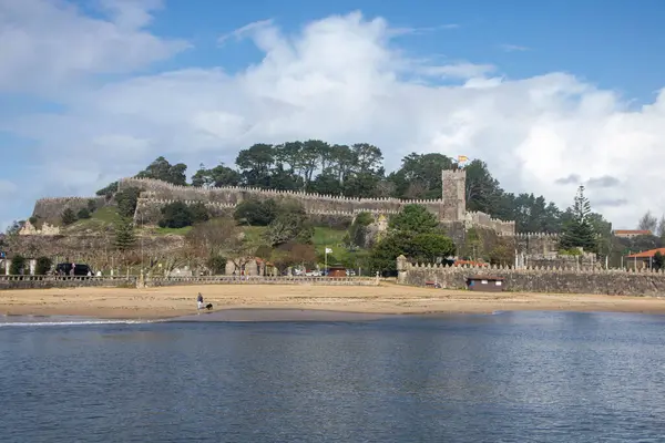 Baiona Spanya Kasım 2023 Atlantik Okyanusu Kıyısındaki Galiçya Şehrinin Limanı Stok Fotoğraf