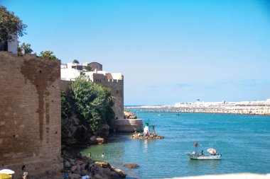 View of the Kasbah of the oudaias or Udayas, overlooking the atlantic ocean at Rabat, Morocco clipart