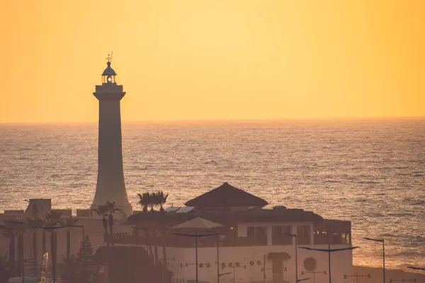 stock image Lighthouse of Fort of Calette st Rabat, overlooking Atlantic ocean