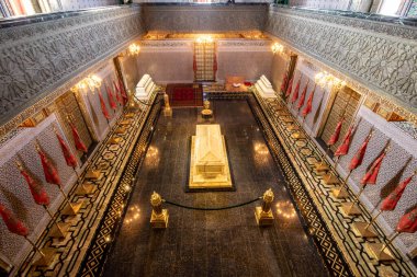 At Rabat Morocco, On 04, august, 2024, interior of the Mausoleum of Mohammed V clipart