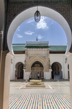 At Fes, Morocco,  on 05, 09, 24, the University of al-Qarawiyyin is one of the oldest universities and places of madrasa education clipart