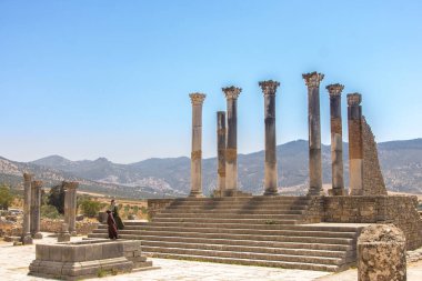 At Volubilis, Morocco, On 06,08,24, The Archaeological Site of Volubilis in the province of Meknes, Morocco clipart