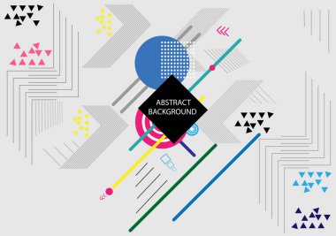 Sanat & Çizimi Soyut geometrik bileşimi modern arkaplan oluşturur